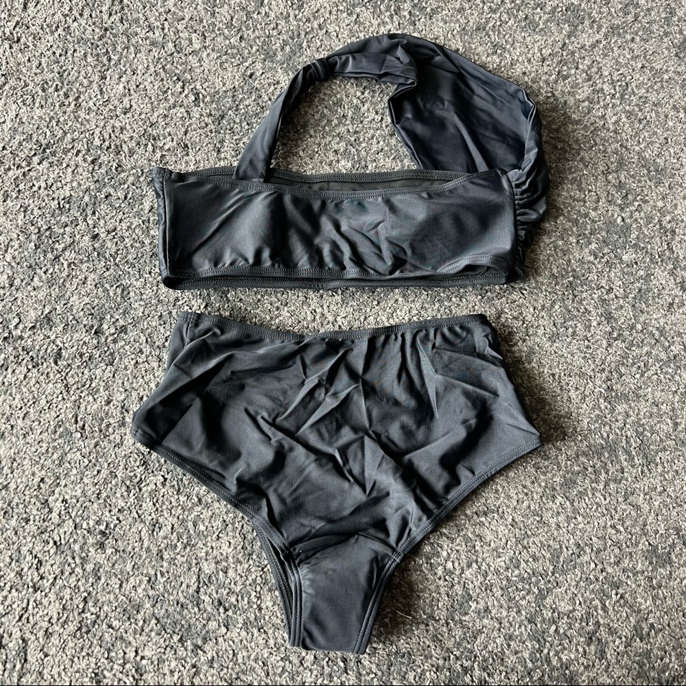 One shoulder high waist bikini set - Picture 3 of 3